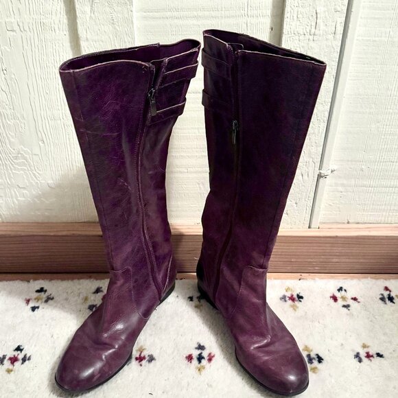 Enzo Angiolini burgundy knee-high boots 8M - Picture 1 of 5